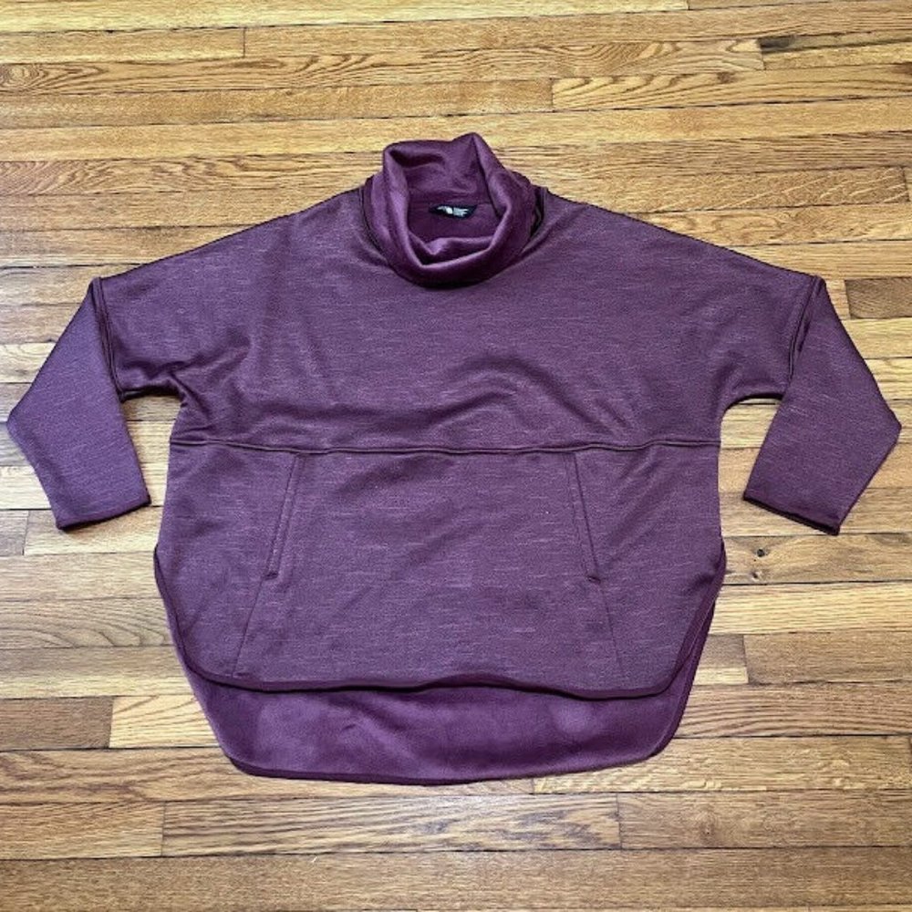 The North Face Sweatshirt Womens Size Large-XL Purple Cowl Neck Relaxed Fit